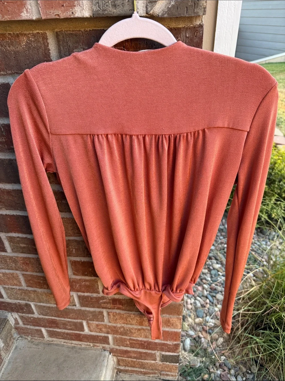 Free People Intimately Ladies S Turnt Bodysuit in a Terracotta or Ginger Spice